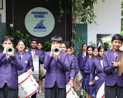 Middle school students actively learning at Presidency School Bangalore East.