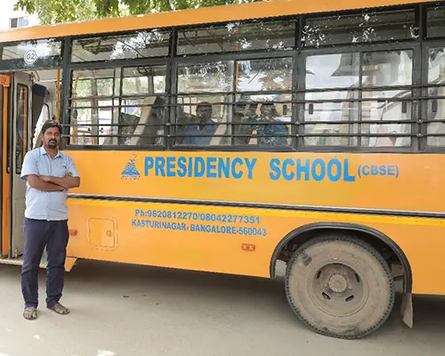 Transportation facility at Presidency School Kasturi Nagar