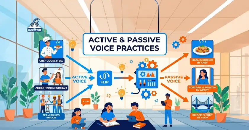 Simple Active and Passive Voice Exercises- Presidency School Bangalore East.